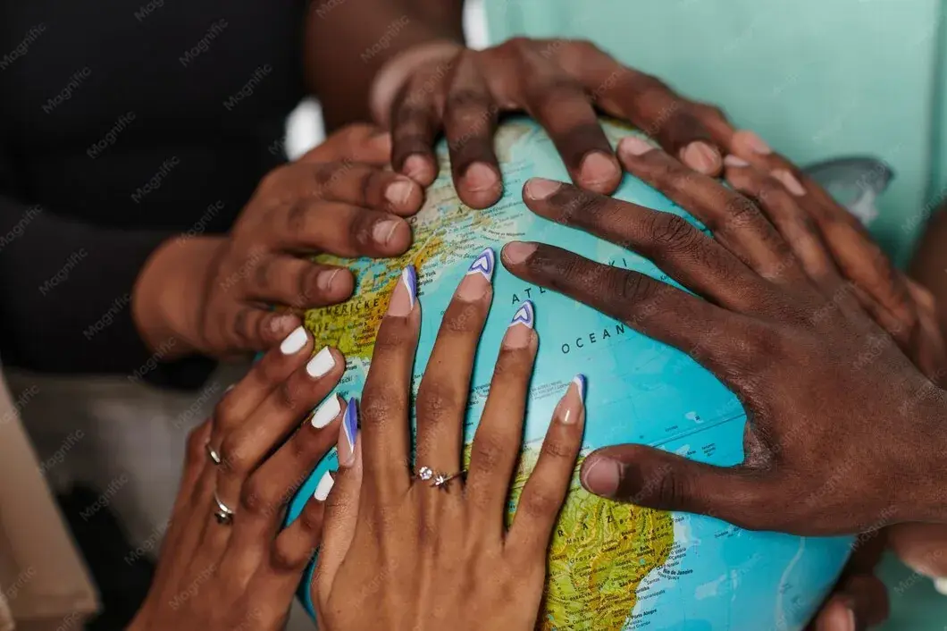 Hands joined together in unity and community